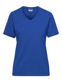 Blaues V-Shirt Damen